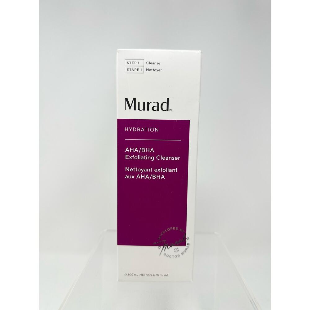 New in box Murad Hydration AHA / BHA Exfoliating Cleanser 200 mL | 6.75 fl oz